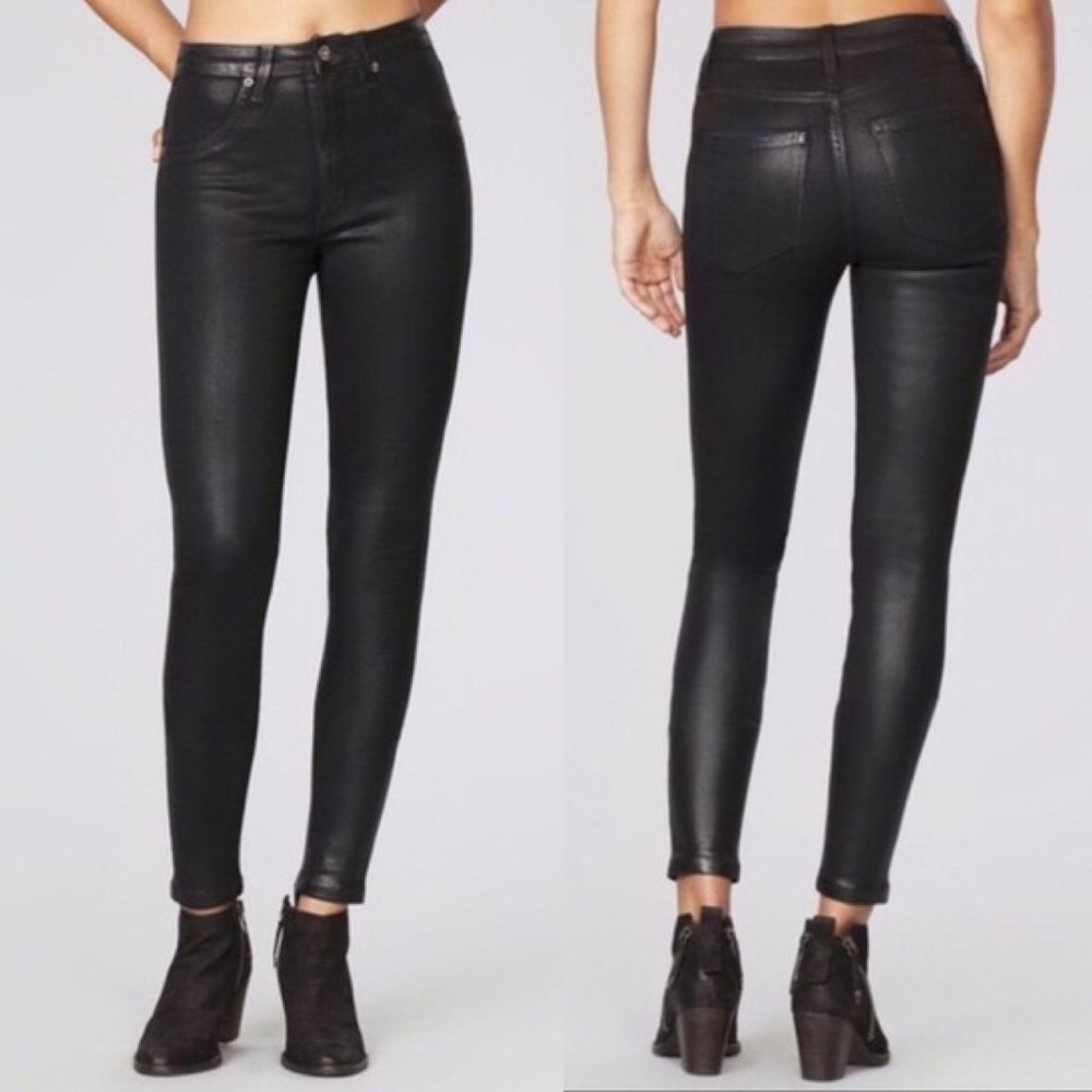 CARMAR Black Waxed Skinny Jeans #AV15 - Picture 1 of 8